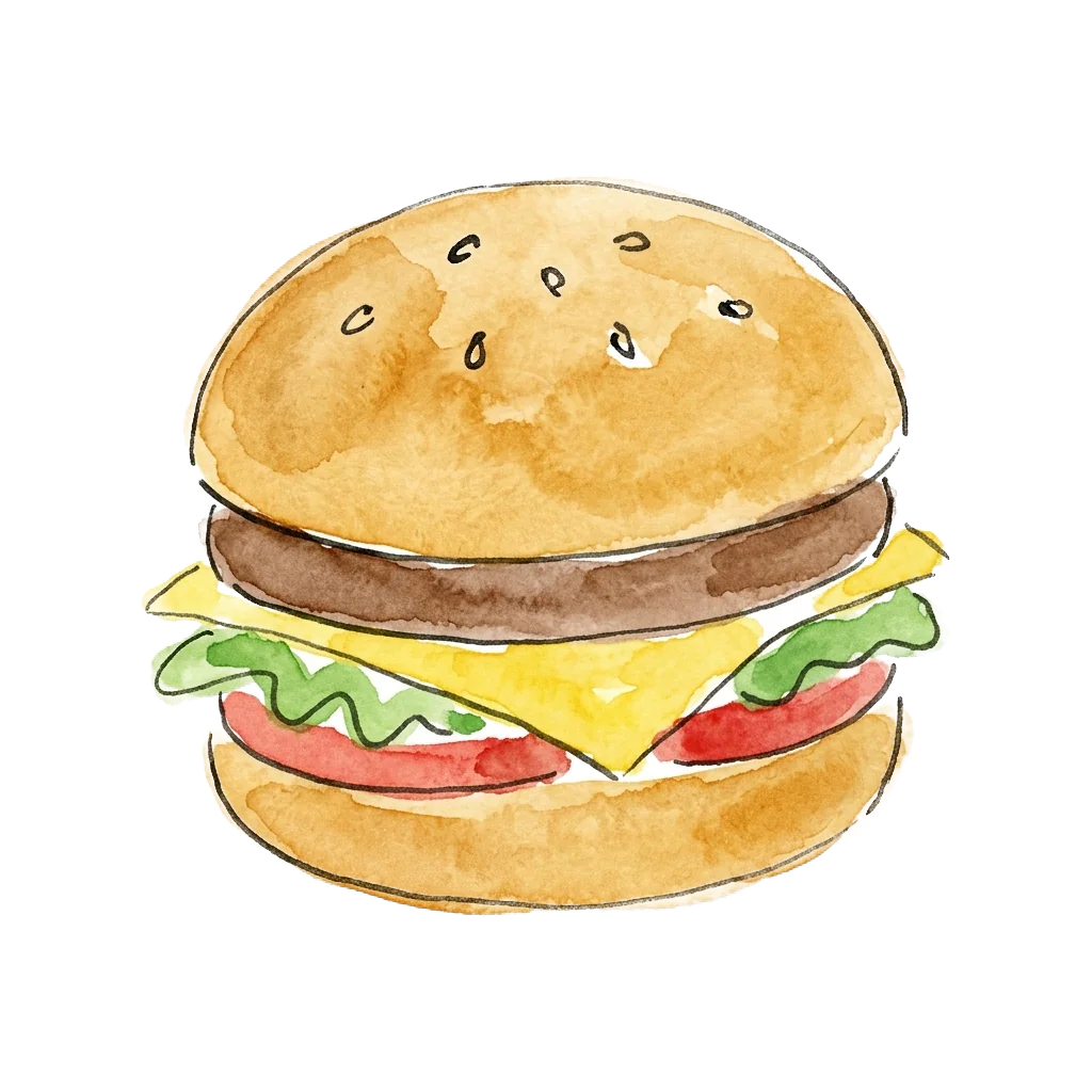 Burger accent image for testimonial card