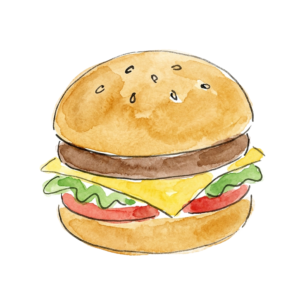 Burger accent image for testimonial card